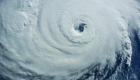 A satellite view of a hurricane