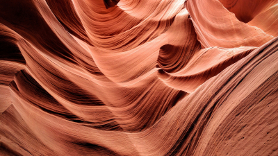 red sandstone in Antelope Canyon