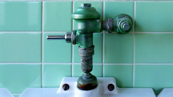 flush handle of urinal